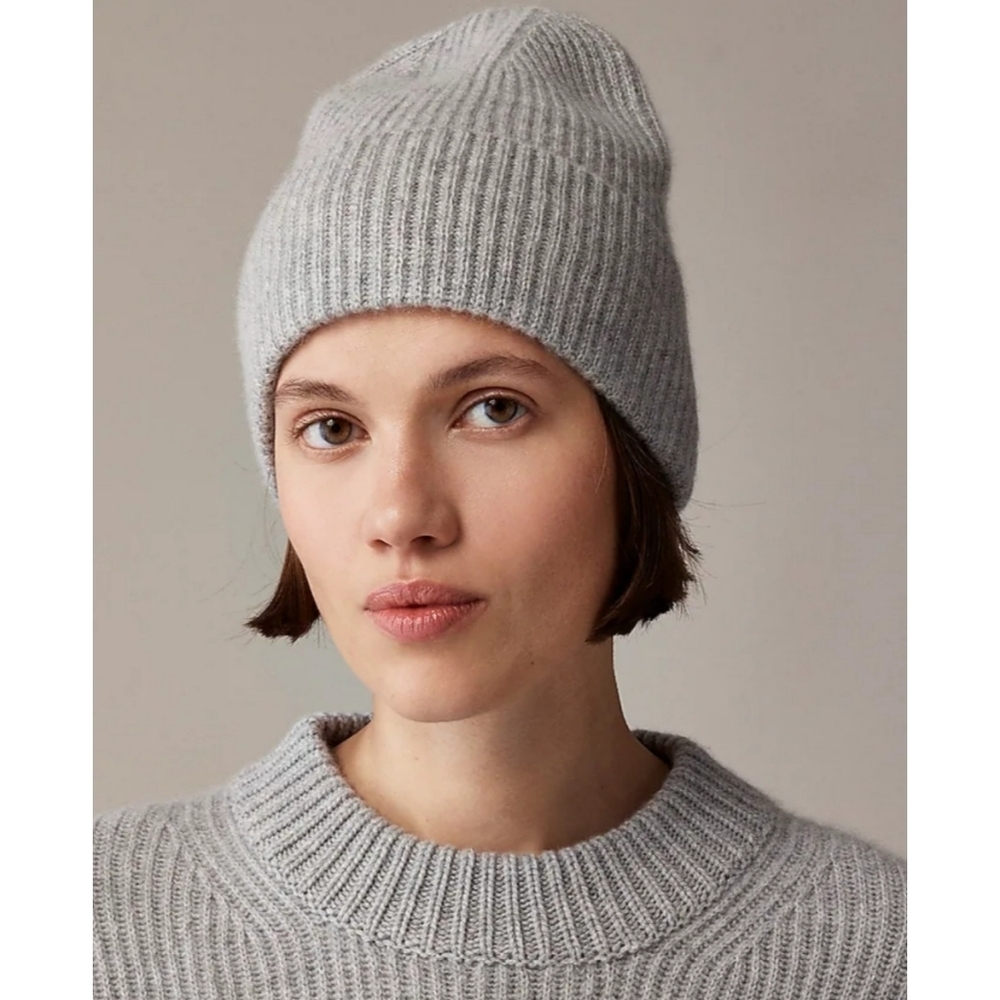 J.Crew Ribbed cashmere beanie